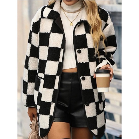 Double Take Jackets & Blazers - Double Take Faux Sherpa Coat